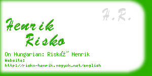 henrik risko business card